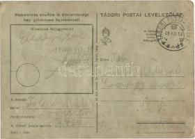 1943 Emlékül Karácsonyra a messze Orosz földről (keleti front). Toldi Miklós őrvezető kézzel rajzolt...