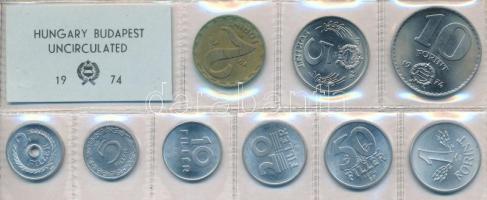 1974. 2f-10Ft (9xklf) érmés forgalmi sor fóliatokban T:1 Adamo FO7