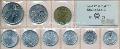 1971. 2f-10Ft (9xklf) érmés forgalmi sor fóliatokban T:1 Adamo FO4