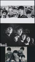 cca 1966 Beatles együttes, 3 db fotó Fekete György (1904-1990) budapesti fényképész hagyatékából, kettő mai nagyítás, 6x9 cm és 10x15 cm