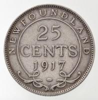 Kanada / Új-Fundland 1917C 25c Ag "V. György" T:2,2-  
Canada / Newfoundland 1917C 25 Cen...