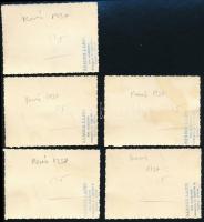 1937 Vecsés, vasúti szerencsétlenség felvételei, 5 db fotó Sándor Lajos műterméből, hátulján felirat...