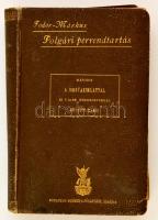 Dr. Fodor Ármin-Dr. Márkus Dezső: Polgári perrendtartás. Az 1868: LIV., 1881: LIX.,1893: XVII., 1893: XIX. törvénycikkek. Sommás ügyviteli szabályok. Bélyeg- és illeték-szabályok. Bp.,1897, Singer és Wolfner. Kiadói aranyozott egészvászon-kötés, rossz, széteső állapotban, szétvált kötéssel, kijáró lapokkal, számos aláhúzással.