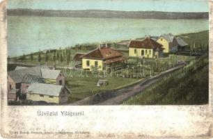 1903 Balatonvilágos, Világos; part menti villák. Reich Farkas kiadása (EK)