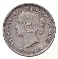 Kanada 1899. 5c Ag Viktória T:2- enyhén hajlott Canada 1899. 5 Cents Ag Victoria C:VF slightly bent Krause KM#2
