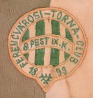 cca 1960 a Ferencváros játékosainak (Horváth László, Novák, Rákosi, stb.) aláírásai FTC-zászlón