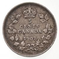 Kanada 1907. 5c Ag "VII. Eduárd" T:2
Canada 1907. 5 Cents Ag "Edward VII" C:XF
...