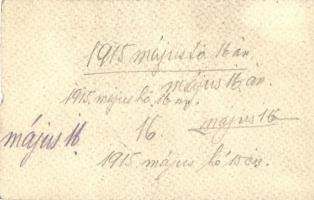 1915 Feltámadunk. Kézzel rajzolt irredenta művészlap / Hungarian hand-drawn irredenta art postcard  ...