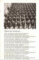 1943 Wenn die Soldaten... Spezial-Verlag Robert Franke / WWII NSDAP German Nazi Party propaganda, marching soldiers + Marschbataillon Wehrmacht Feldpost (EK)