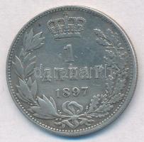 Szerbia 1897. 1D Ag "I. Sándor" T:2,2-
Serbia 1897. 1 Dinar Ag "Alexander I" C:...