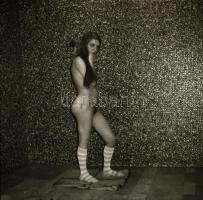 cca 1981 Jelzés nélkül 7 db aktfelvétel fekete-fehér negatívra,  Menesdorfer Lajos (1941-2005) budap...