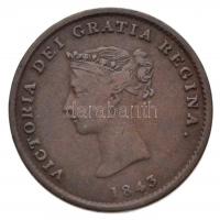 Kanada / Új-Brunswick 1843. 1/2p Cu Viktória T:2,2- Canada / New Brunswick 1843. 1/2 Penny token Cu Victoria C:XF,VF  Krause KM#1