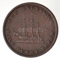 Kanada / Új-Brunswick 1843. 1/2p Cu "Viktória" T:2,2-
Canada / New Brunswick 1843. 1/2 Pe...