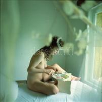 cca 1988 Jelzés nélkül 8 db aktfelvétel színes negatívra,  Menesdorfer Lajos (1941-2005) budapesti f...