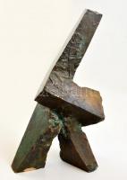 Vizsolyi János (1959-): Feltörő elemek. Bronz, jelzett, m:47 cm