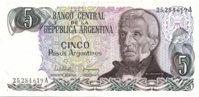 Argentína 1974-85. 5P (2x klf), 10P (3x) 2klf, 50P (3x) 2klf, 500P (1x), 1000P (1x), 5000P (1x), 10.000P (1x) T:I Összesen 12db!