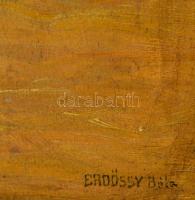 Erdőssy Béla (1871-1928): Boci. Olaj, karton, jelzett, keretben, 33×44 cm