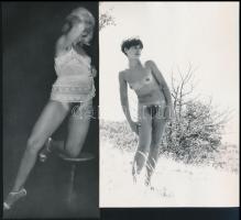 cca 1972 Egyszer volt, de jó volt - szolidan erotikus felvételek, 4 db vintage papírkép + 3 db vinta...