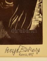 Buday György (1907-1990): Angyali üdvözlet  1937. Fametszet, papír (halvány karcolásokkal), jelzett,...