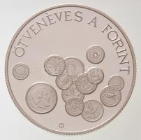 1996. 2000Ft Ag "Ötvenéves a Forint" tanúsítvánnyal, dísztokban T:PP Adamo EM144