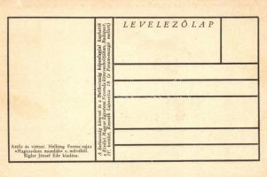 Történelmünk lapjaiból - 19 db használatlan régi magyar művészlap sorozat. Betűország képeslapjai a ...