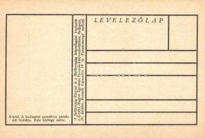 Történelmünk lapjaiból - 19 db használatlan régi magyar művészlap sorozat. Betűország képeslapjai a ...