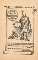 Történelmünk lapjaiból - 19 db használatlan régi magyar művészlap sorozat. Betűország képeslapjai a ...