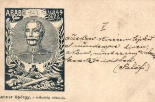 1899 Arad. Az aradi vértanúk kivégzésének 50. évfordulója emlékére - 14 db régi vágott szecessziós m...