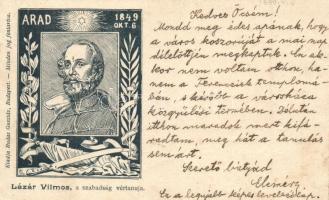 1899 Arad. Az aradi vértanúk kivégzésének 50. évfordulója emlékére - 14 db régi vágott szecessziós m...