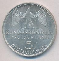 NSZK 1971G 5M Ag "A Német Birodalom alapításának 100. évfordulója" T:1-
FRG 1971G 5 Mark ...