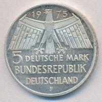 NSZK 1975F 5M Ag "Európai műemlékvédelmi év" T:1- kis patina 
FRG 1975F 5 Mark Ag "E...