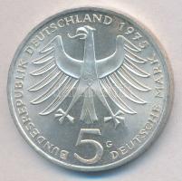 NSZK 1975G 5M Ag "Albert Schweitzer" T:1- 
FRG 1975G 5 Mark "Albert Schweitzer"...