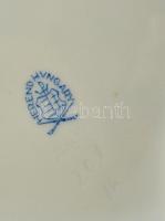 Herendi leveles tál, kézzel festett, jelzett, hibátlan, 24×20 cm