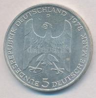 NSZK 1978D 5M Ag "Gustav Stresemann" T:1- 
FRG 1978D 5 Mark Ag "Gustav Stresemann&qu...