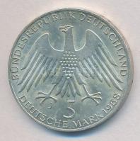 NSZK 1968J 5M Ag "Friedrich Wilhelm Raiffeisen" T:1-
FRG 1968J 5 Mark Ag "Friedrich ...