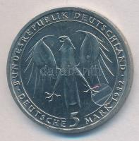 NSZK 1982D 5M Cu-Ni "Johann Wolfgang von Goethe" T:1-
FRG 1982D 5 Mark Cu-Ni "Johann...