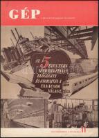 cca 1950 Régi villamosok, 3 db vintage fotó + hozzáadva a Gép c. szaklap 1950/11-es számát, benne a ...