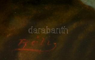 Réti jelzéssel: Lány népviseletben. Pasztell, papír, üvegezett keretben, 50×34 cm