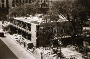 1949 Budapest, Sztálin téri (később Engels téri) autóbusz pályaudvar építéséről (5 db) és átadó ünne...