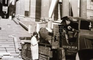 1949 Budapest, Sztálin téri (később Engels téri) autóbusz pályaudvar építéséről (5 db) és átadó ünne...