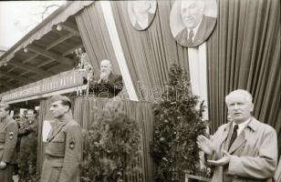 1949 Budapest, Sztálin téri (később Engels téri) autóbusz pályaudvar építéséről (5 db) és átadó ünne...
