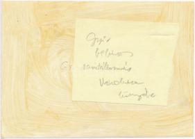 cca 1944 Győr belváros, felderítő légifotó, hátulján feliratozva, 18×12,5 cm