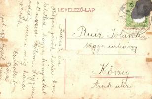 Budapest I. Krisztina tér, Magyar Iparbank, cukrászda, Grünwald üzlete, omnibuszok reklámokkal (vágo...