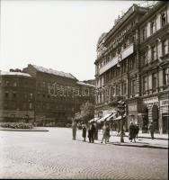 cca 1953 Budapesti épületek, látképek, életképek, 13 db szabadon felhasználható vintage negatív, 9x1...