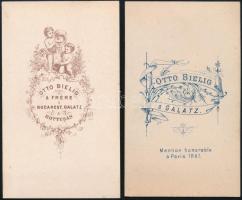 cca 1863 cca 1864 Vizitkártya méretű fotók, 2 db vintage fénykép, 10,5x6 cm