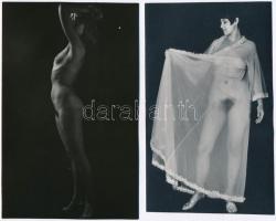 cca 1981 Kalandvágyók, szolidan erotikus felvételek, 4 db vintage fotó + 3 db vintage negatív, (a po...