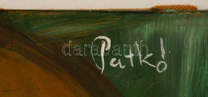 Patkó jelzéssel: Női portré. Olaj, farost, 51×40 cm