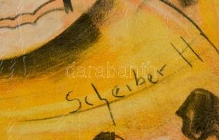 Scheiber jelzéssel: Előadás. Pasztell, papír, 43×30 cm