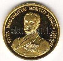 Ungarn, moderne Gedenkmünze, Gold, "Horthy", 6,96 gr (0,999), nur 999 Stück! Erh.:pp in Etui/dobozban
