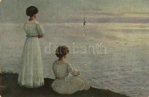 11 db régi hölgyek motívumlap / 11 pre-1945 ladies motive cards